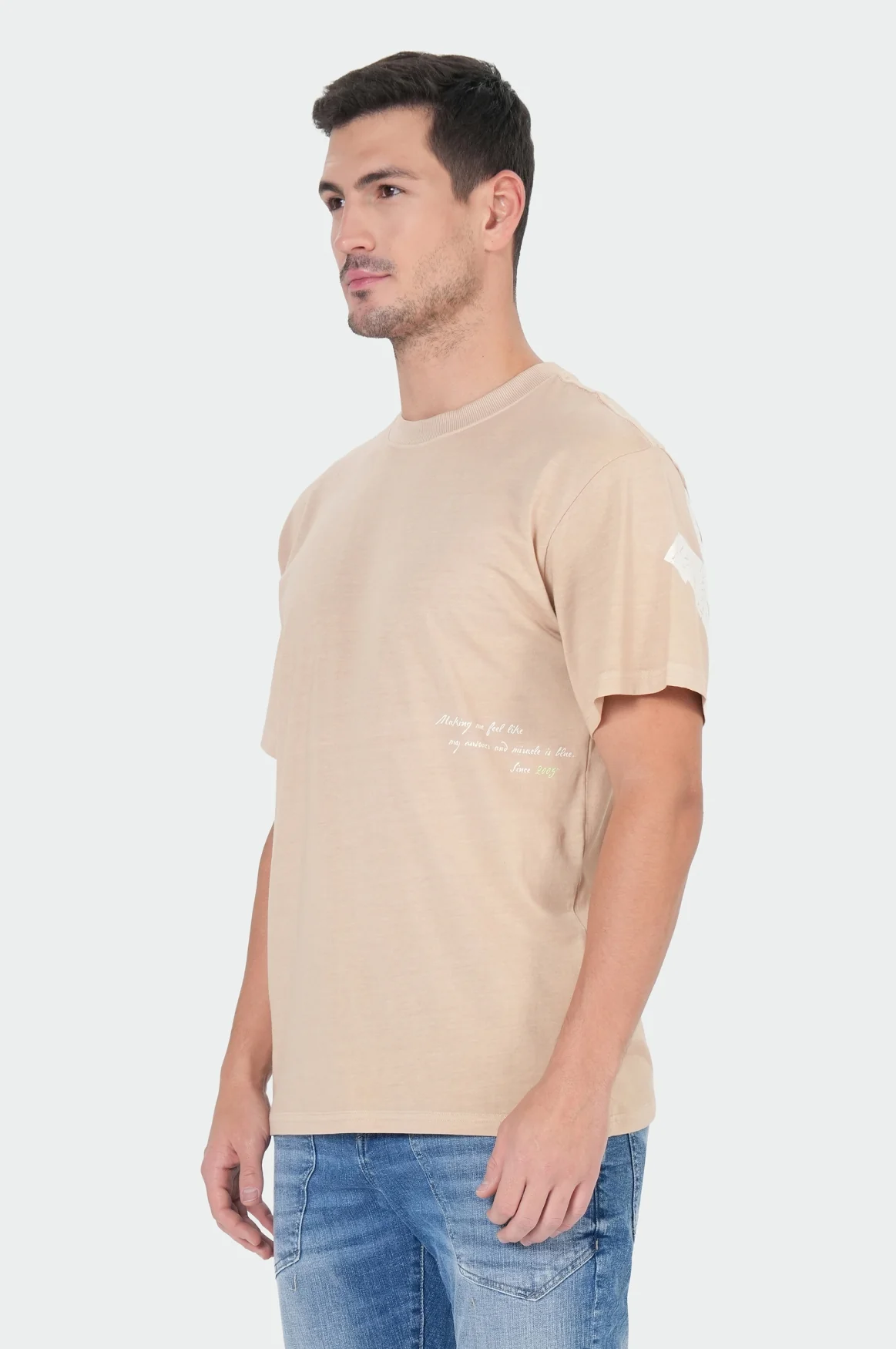 Edison T-shirt | Pebble Beige - Image 3