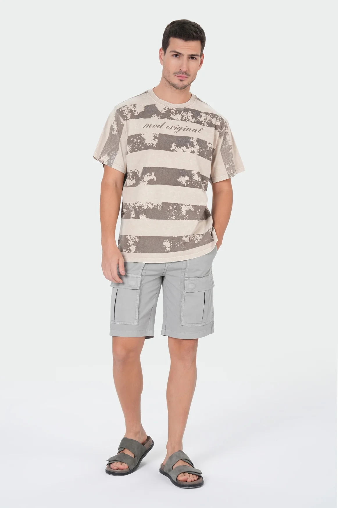 Elf T-Shirt | Oxford Tan Stripe