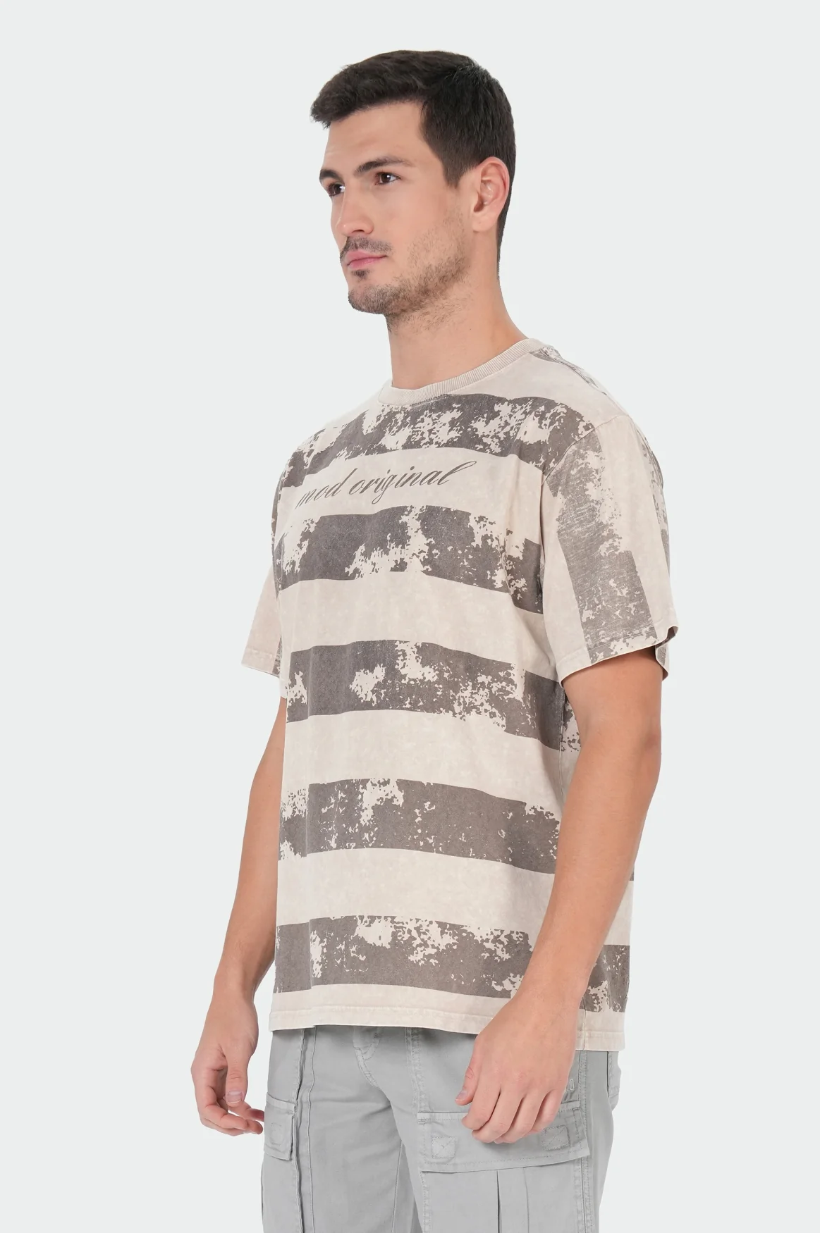 Elf T-Shirt | Oxford Tan Stripe - Image 3