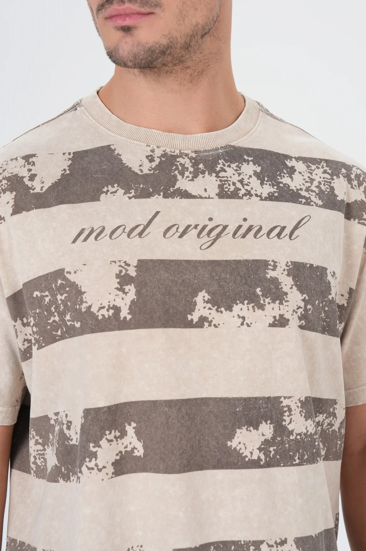 Elf T-Shirt | Oxford Tan Stripe - Image 5