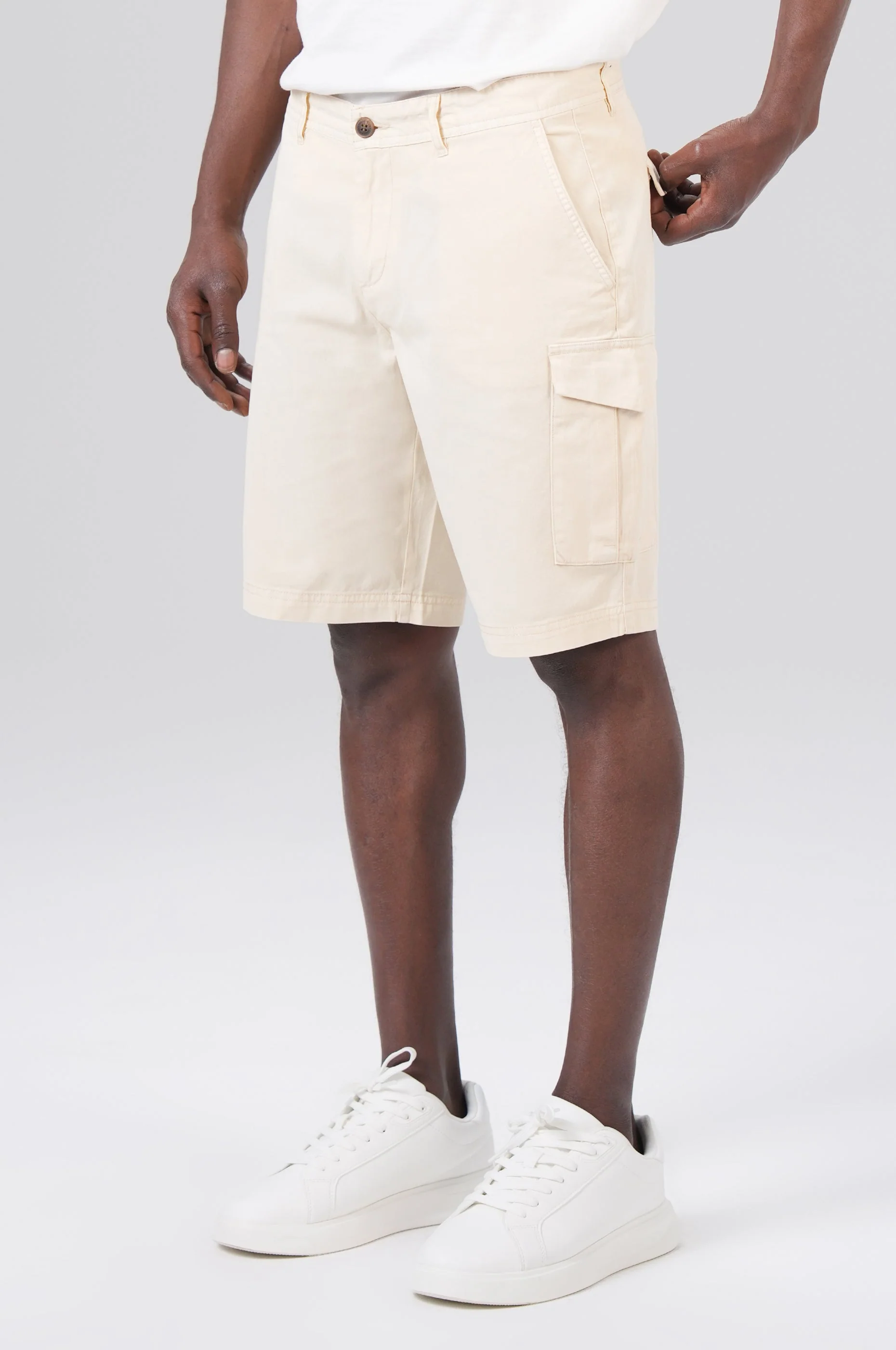 Elliot Cargo Shorts | Soft Bone - Image 3