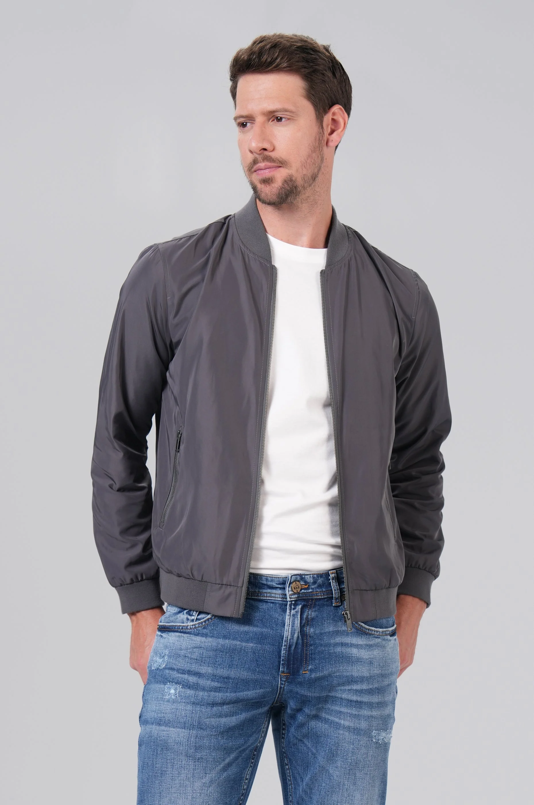 Jaden College Jacket | Iron Grey