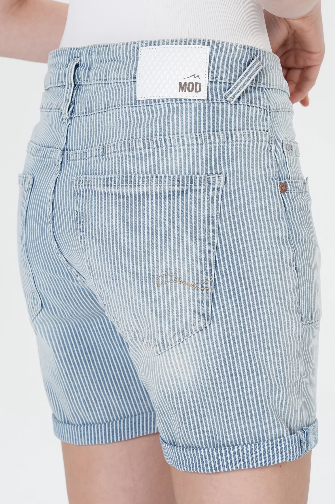 Nini Shorts | Stripe Denim - Image 5