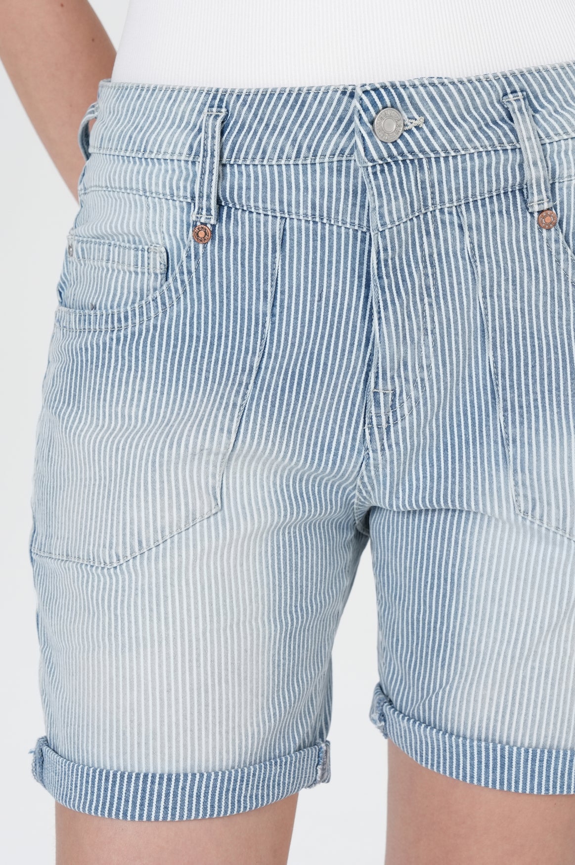 Nini Shorts | Stripe Denim - Image 6