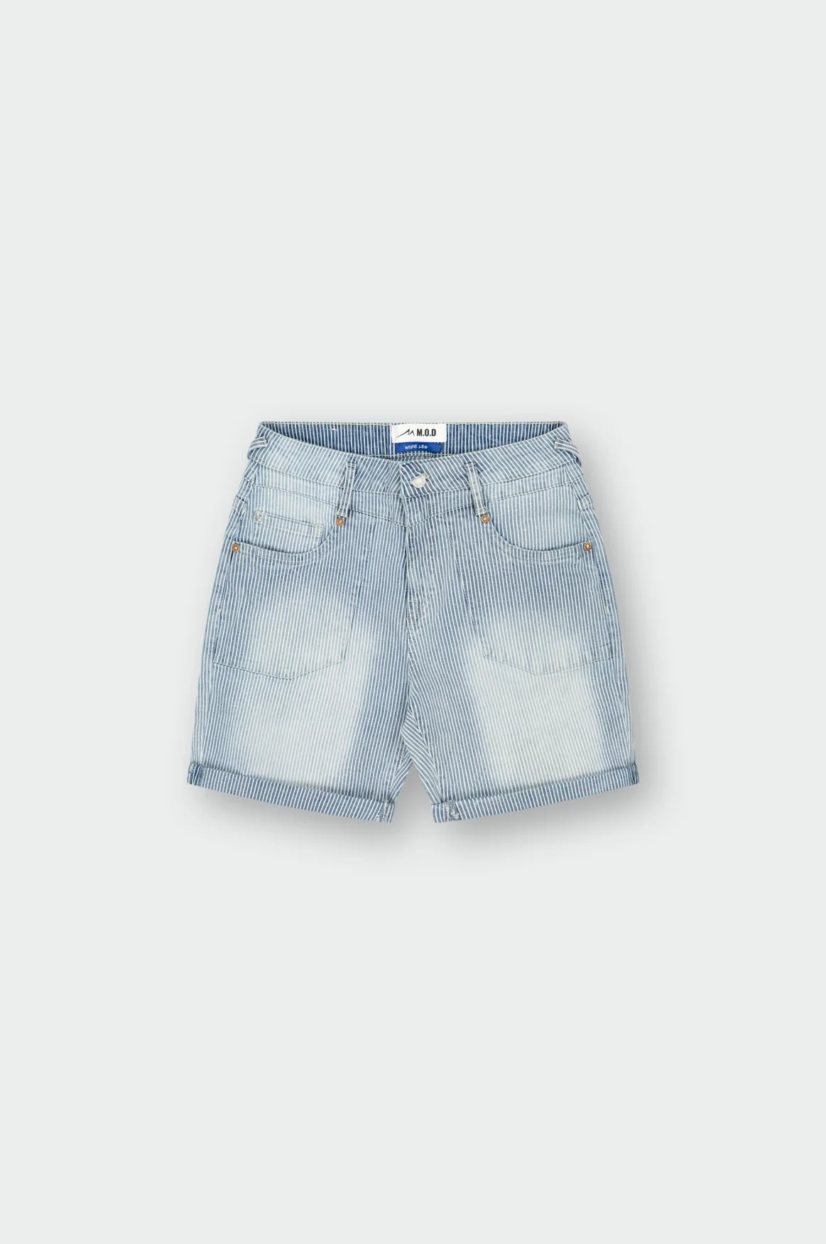 Nini Shorts | Stripe Denim - Image 7