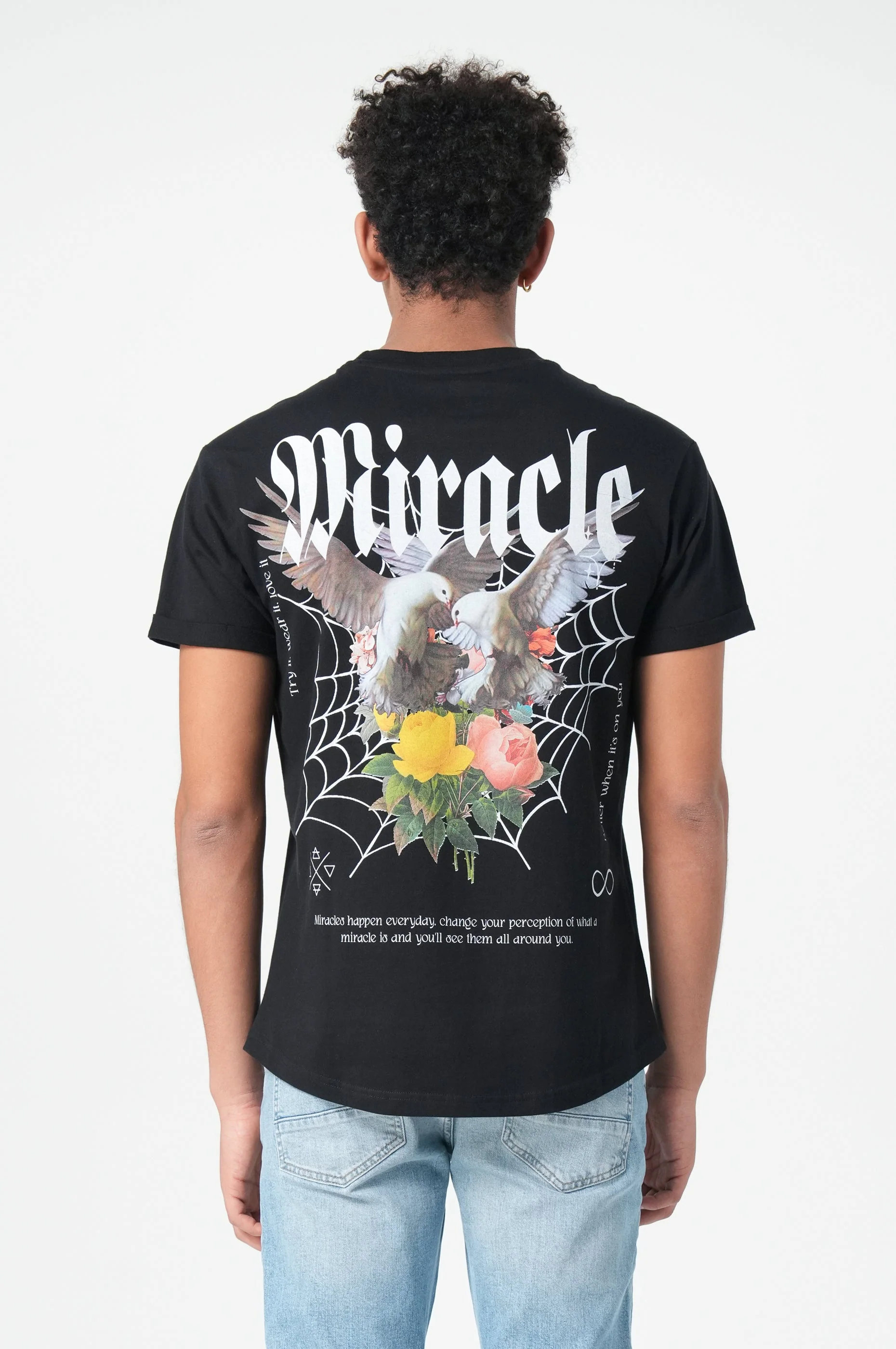 T-Shirt Men Back Print | Black - Image 3