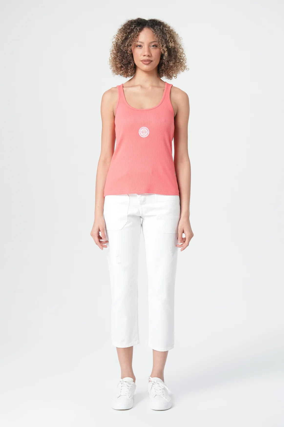 Women Top Basic | Sunset Coral - Image 3